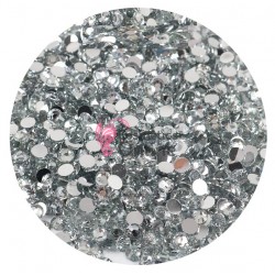 Strasuri pentru decor 3D Argintii de 5mm, set 200 de bucati Cod SR048